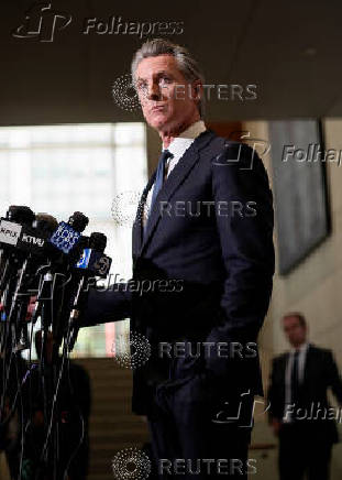 California Governor Gavin Newsom attends a hearing on the use of National Guard troops amid federal immigration sweeps, in San Francisco