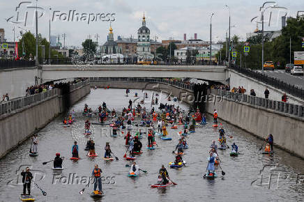 Water sports festival held in Moscow