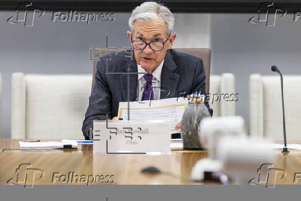 Chairman of the Federal Reserve Jerome Powell leads a Federal Reserve Board open meeting