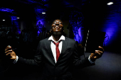 Katsuhiro Harada, Japanese director, producer, and creator of the video game Tekken, visits the Paradise Game room in Abidjan