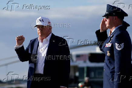U.S. President Trump arrives at Joint Base Andrews
