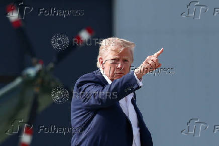 U.S. President Trump departs Scotland