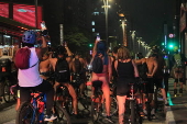 Manifestação Pedalada Pelada na Av Paulista