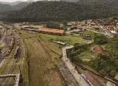Vista de drone na Vila de Paranapiacaba, em Santaco André (SP)