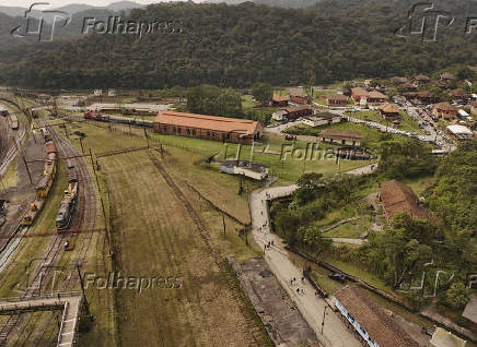 Vista de drone na Vila de Paranapiacaba, em Santaco André (SP)