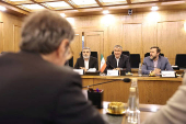 IAEA Director General Rafael Grossi meets with the head of Iranian Atomic Energy Organisation, Mohammad Eslami, in Tehran