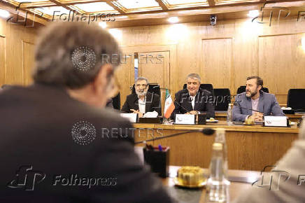 IAEA Director General Rafael Grossi meets with the head of Iranian Atomic Energy Organisation, Mohammad Eslami, in Tehran