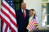 Italian Prime Minister Giorgia Meloni meets with US President Donald Trump in Washington