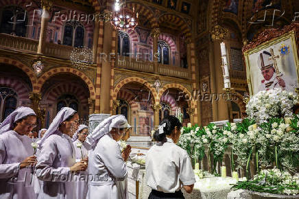 Mass in honor of late Pope Francis at the Assumption Cathedral, in Bangkok
