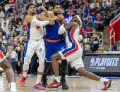 NBA: Playoffs-New York Knicks at Detroit Pistons