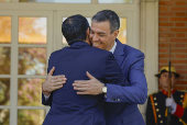 El presidente del Gobierno, Pedro Sánchez, recibe al presidente de Chipre, Nikos Christodoulides.