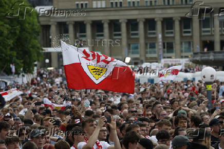 DFB Cup - VFB Stuttgart celebrate winning DFB Cup