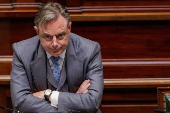 Belgian Prime Minister Bart De Wever responds to motion on Gaza situation in Brussels