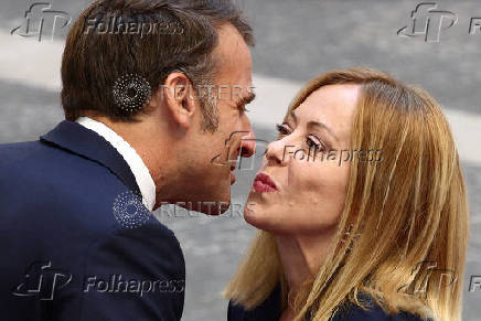 Italian Prime Minister Meloni meets French President Macron, in Rome