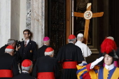 Pope Leo XIV leads Holy Door procession to mark Jubilee of the Holy See