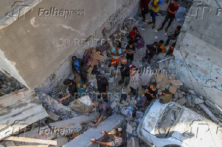 Aftermath of overnight Israeli strikes, in Gaza City