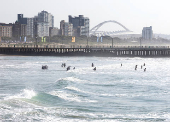 A view of the beach front ahead of the G20 finance meeting in Durban