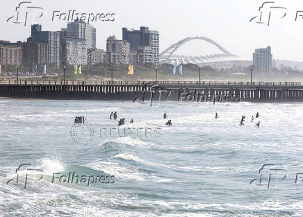A view of the beach front ahead of the G20 finance meeting in Durban