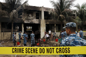 Air Force training aircraft crashed into Milestone College campus, in Dhaka
