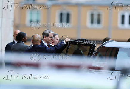 U.S. Secretary of the Treasury Bessent leaves Rosenbad after the U.S. - China trade talks in Stockholm