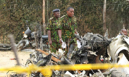 Aftermath of aircraft crash in Nairobi