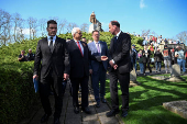 Commemoration of the Battle of the Seelow Heights to mark the 80th anniversary of the end of World War Two in Seelow