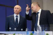 Russian President Vladimir Putin visits the Bauman Moscow State Technical University