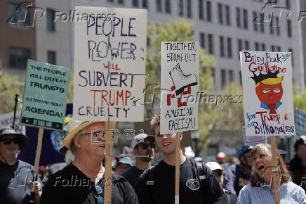 People Rally to Protest Trump policies and Billionaires agenda