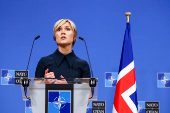 NATO Secretary General Rutte holds joint presser with Iceland's Prime Minister Frostadottir, in Brussels