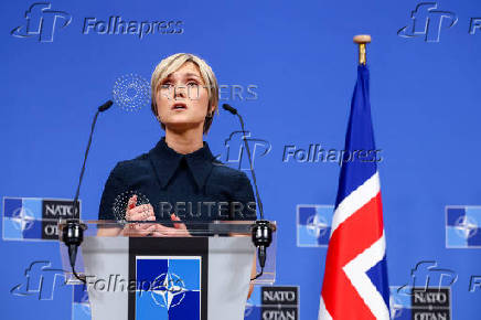 NATO Secretary General Rutte holds joint presser with Iceland's Prime Minister Frostadottir, in Brussels