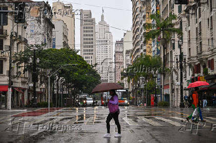 Chuva na região central de São Paulo