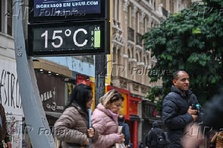 Baixas temperaturas no centro de São Paulo