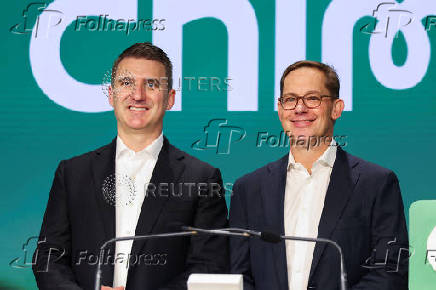 Financial technology company Chime's IPO at the Nasdaq MarketSite in New York City