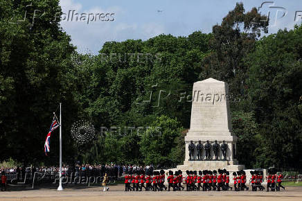 Trooping the Colour parade to honour Britain's King Charles on his official birthday in London