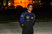 Axiom-4 Pilot Shubhanshu Shukla of India greets his family members before their mission to the International Space Station in Cape Canaveral