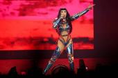 Katy Perry performs at the Kia Forum in Inglewood, California