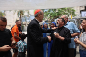 El cardenal Pizzaballa y el patriarca Téofilo entran en Gaza