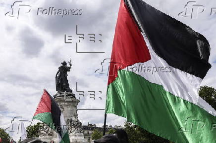 Gaza solidarity rally in Paris