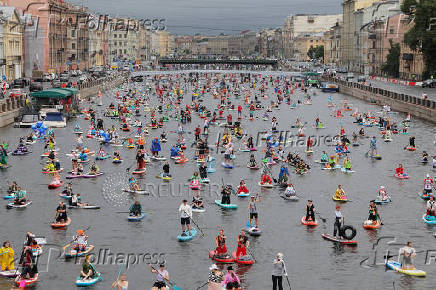 Stand up paddle boarding festival in Saint Petersburg