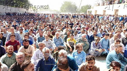 Mass funeral of 8 volunteers killed in a landslide near the Chinese border in Gilgit