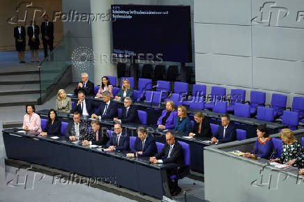 Friedrich Merz of the Christian Democratic Union (CDU) is sworn in as the new German Chancellor, in Berlin