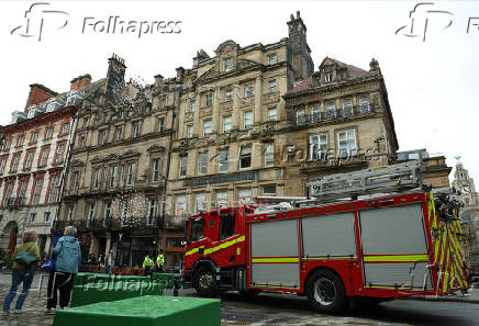 Aftermath of an incident where a car hit fans at the Liverpool parade