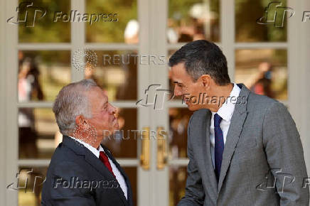 Spain?s PM Sanchez and Jordan's King Abdullah meet at Moncloa Palace in Madrid