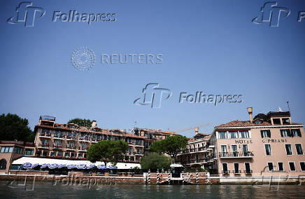 Venice ahead of the expected wedding of Amazon founder Jeff Bezos and Lauren Sanchez