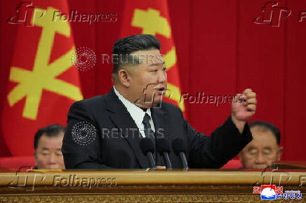 North Korean leader Kim Jong Un attends the 12th Plenary Session of the 8th Central Committee of the Workers' Party of Korea, in Pyongyang