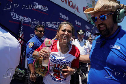 2025 Nathan's Famous International Hot Dog Eating Contest in New York City