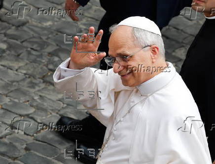 Pope Leo XIV leads Angelus prayer at Castel Gandolfo