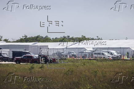 Florida Governor DeSantis holds press conference at Alligator Alcatraz detention facility