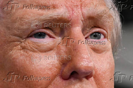 U.S. President Trump meets members of the media at the White House in Washington, D.C.