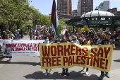 May Day rally and march at Union Square in New York